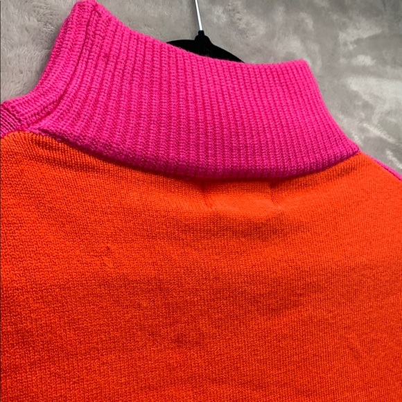 SIX/FIFTY 650 SIX FIFTY | LARGE WOMEN'S 2 TONE SWEATER | PINK ORANGE - Picture 9 of 10